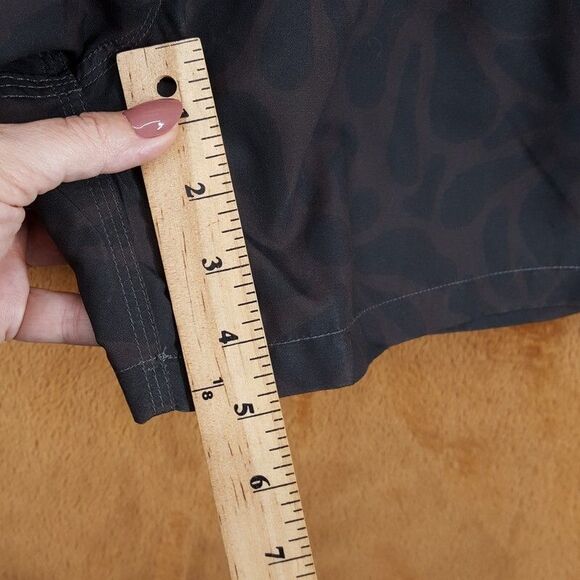 OAS Swimwear Mens XXL Brown Floral Blossom Swim Trunks Pockets Drawstring - Picture 9 of 10